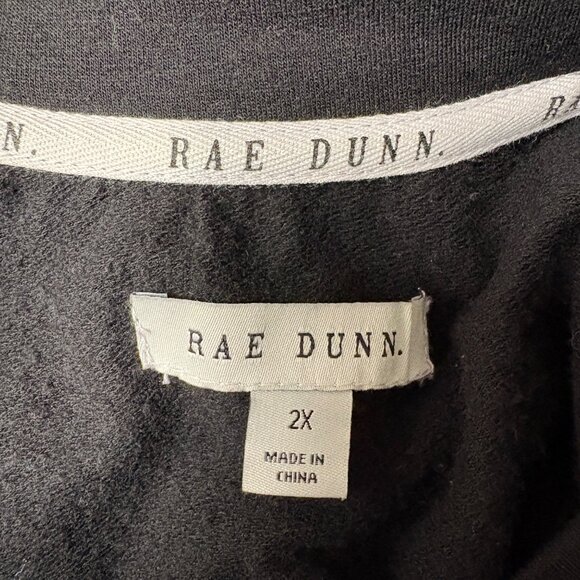 Rae Dunn Womens LOVE Sweatshirt Size 2X Black Long Sleeve Casual Comfy - Picture 5 of 8